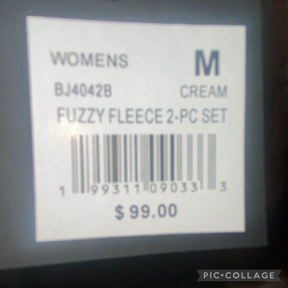 Bebe Beige Fuzzy Lounge Set Size Medium NWT - Picture 6 of 6